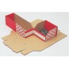 RS PRO Cardboard Storage Bin 200 mm x 150 mm x 100 mm Red 228-1122