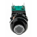 C & K Push Button Switch, Latching, Panel Mount, 14 mm Cutout, DPDT, Green Actuator, NE-18 Series ZNE18 FA200 BK GN 2U EE L