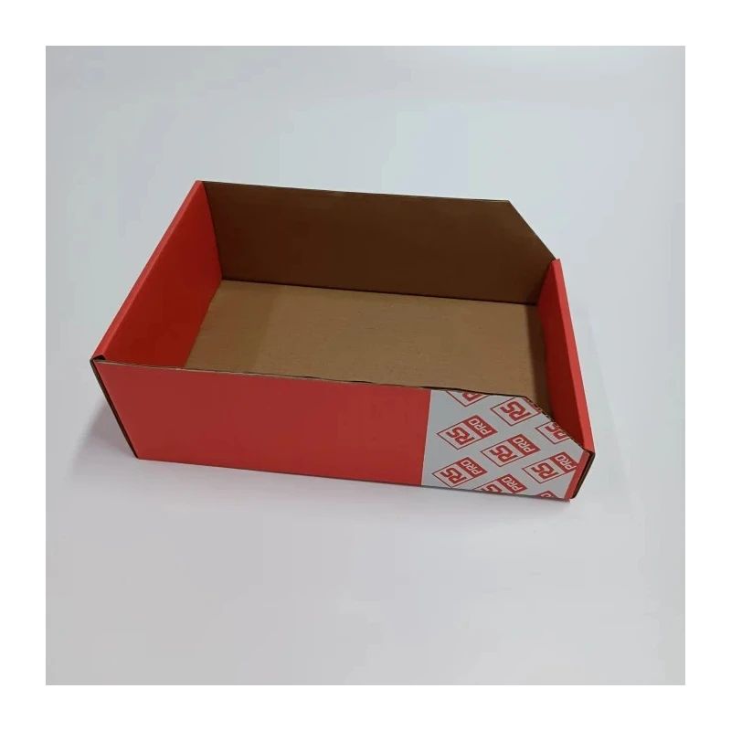 RS PRO Cardboard Storage Bin 300 mm x 200 mm x 100 mm, Red 228-1194