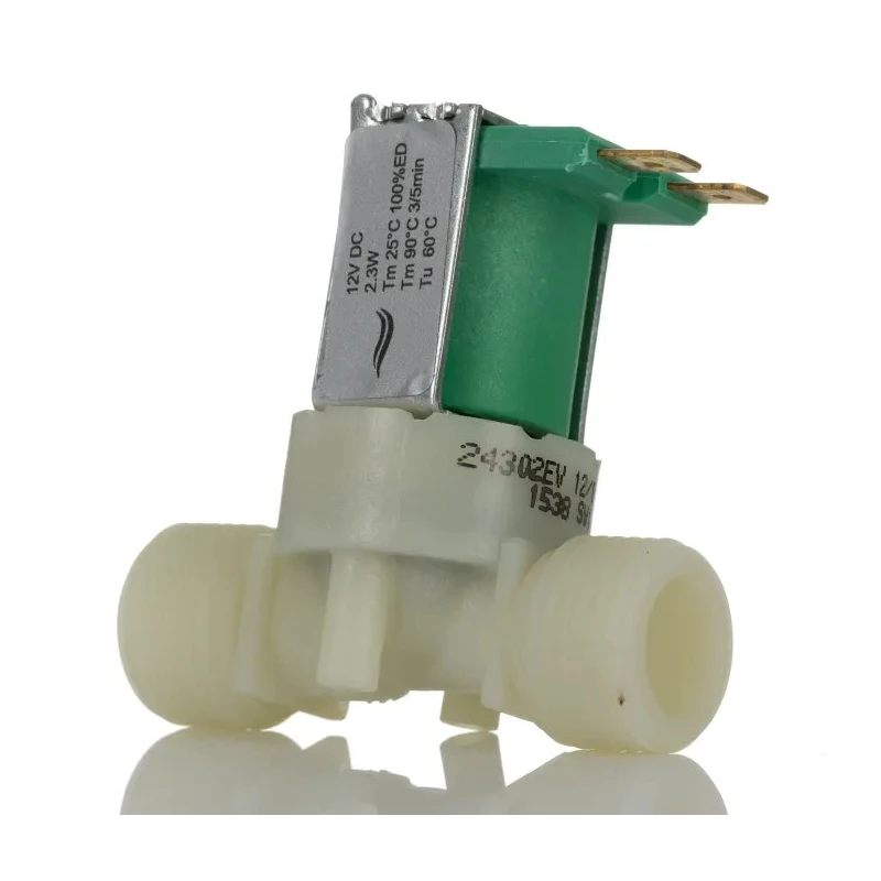 RS PRO Solenoid Valve 2 Port Normally Closed 12V DC Polyamide Body 10 bar Maximum Pressure 31.8mm Orifice Diameter 72003