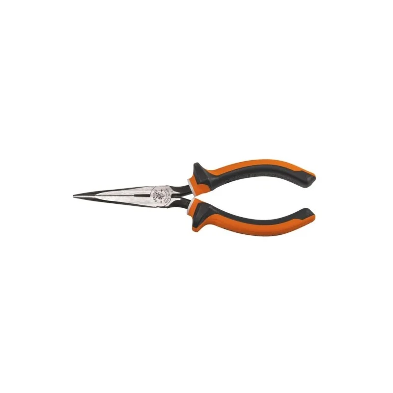 Klein Tools 1-Piece Long Nose Plier, Hardened Steel, 189mm Overall, 62mm Jaw, VDE/1000V Approved 2037EINS