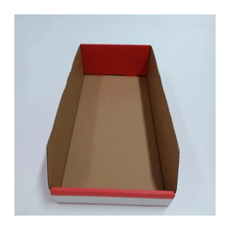 RS PRO Cardboard Storage Bin, 400 mm x 200 mm x 100 mm, Red 228-1239