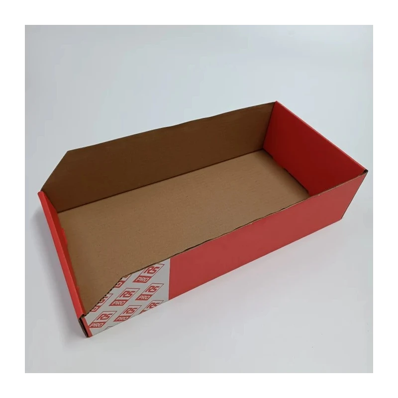 RS PRO Cardboard Storage Bin, 400 mm x 200 mm x 100 mm, Red 228-1239