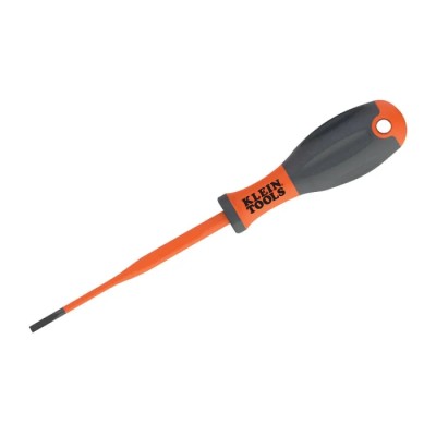 Klein Tools Insulated Screwdriver with 100 mm Blade, 3.5 mm Tip Width, Ergonomic Grip, VDE/1000V Approved, 190mm 32230INS