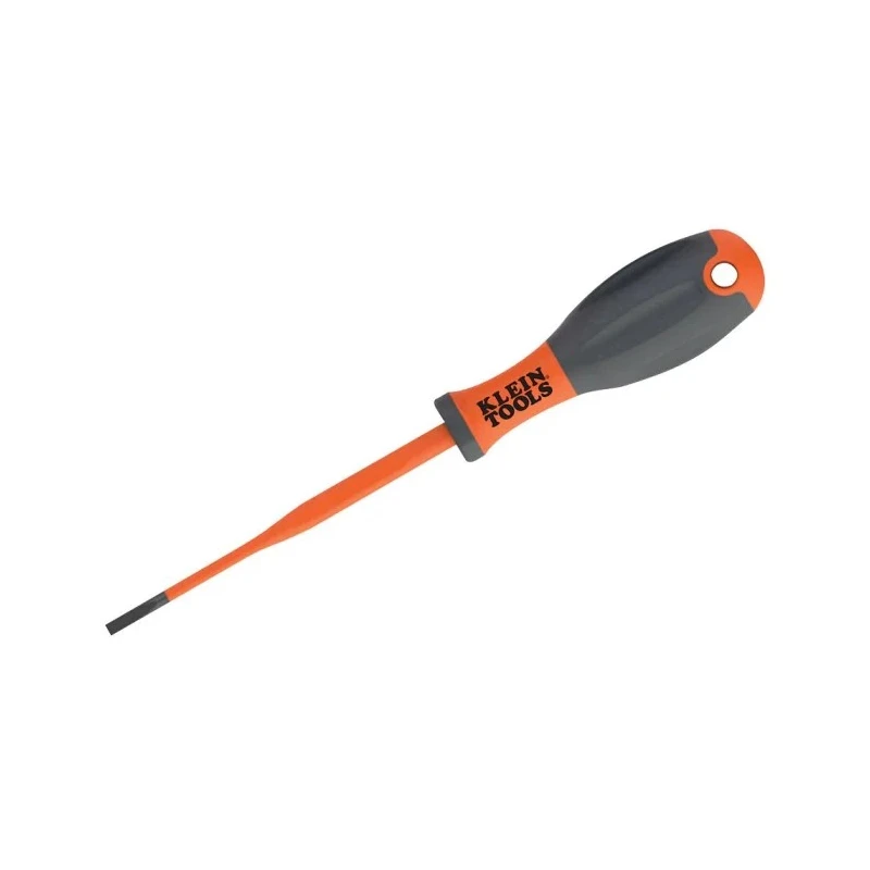 Klein Tools Insulated Screwdriver with 100 mm Blade, 3.5 mm Tip Width, Ergonomic Grip, VDE/1000V Approved, 190mm 32230INS