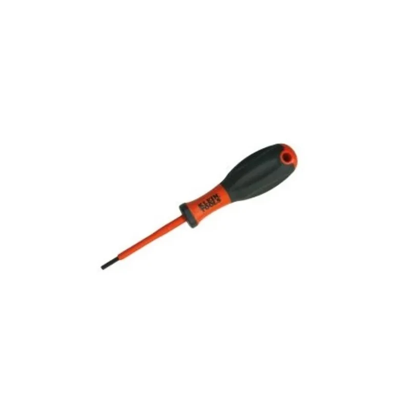 Klein Tools Insulated Screwdriver 3 mm Tip VDE 1000V Approved with Molded Grip 175mm Overall 32298INS