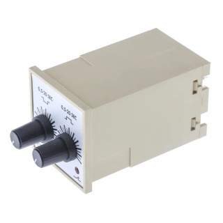 Tempatron FBD Series DIN Rail, Panel Mount Timer Relay, 2-Contact, DPDT Switch, 230V AC, 0.5 to 20 s FBDC20SLP20SLP230VAC