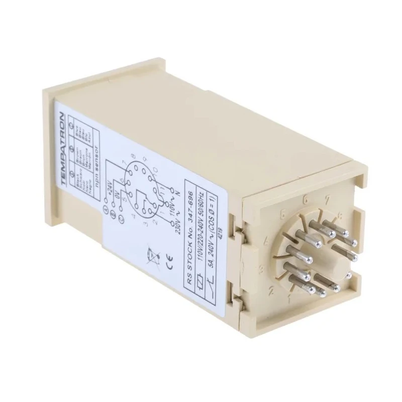 Tempatron Monitoring Relay SPDT, DIN Rail Mount, 60 rpm, 110/230V AC FSRST30SLP-110/230VAC