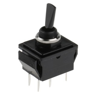 Arcolectric (Bulgin) Ltd Toggle Switch, Panel Mount, On-Off-On DPDT, Tab Terminal, 250 V ac C1770HOAAF