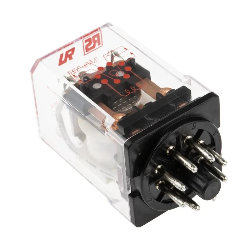 RS PRO Power Relay 24V AC Coil 10A Switching Current Silver Alloy Contacts DPDT 349-327