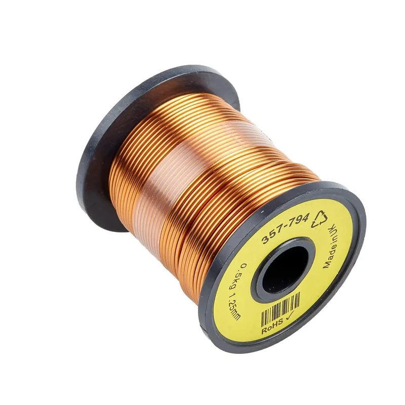 RS PRO Enamelled Copper Wire 1.33 mm OD 1.25 mm Core Diameter 40 m Reel 155°C Maximum Operating Temperature 357-794