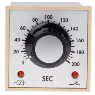 Tempatron FBD Series DIN Rail, Panel Mount Timer Relay, 2-Contact DPDT Switch, 230V ac, 5 to 200 s FBDE200SLP230VAC