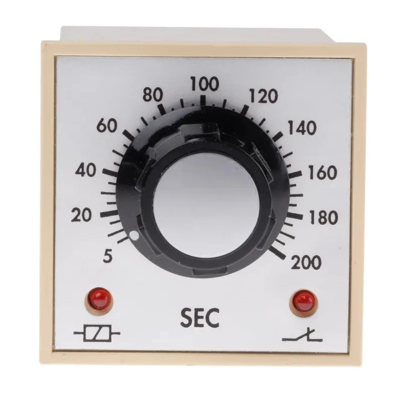 Tempatron FBD Series DIN Rail, Panel Mount Timer Relay, 2-Contact DPDT Switch, 230V ac, 5 to 200 s FBDE200SLP230VAC