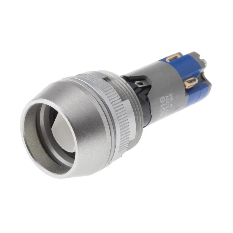 Saia-Burgess Illuminated Momentary Push Button Switch Panel Mount 25 mm Cutout Silver Actuator SPDT IP65 250V AC 404118-601