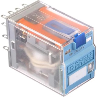 Releco Power Relay 4PDT 5A Switching Current 24V DC Coil, Gold Plated Contacts C9-A41X / DC 24 V