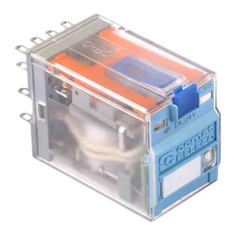 Releco Power Relay 4PDT 5A Switching Current 24V DC Coil, Gold Plated Contacts C9-A41X / DC 24 V
