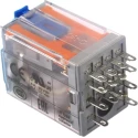 Releco Power Relay 4PDT 5A Switching Current 24V DC Coil, Gold Plated Contacts C9-A41X / DC 24 V