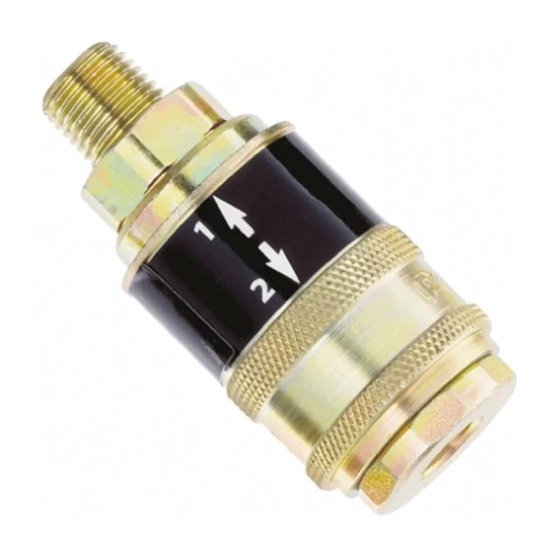 PCL Steel Pneumatic Quick Connect Coupling 1/2 in Male R, Steel, Corrosion Resistant, Max Pressure 14 bar SC21JM