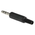 RS PRO Insulated Commercial Grade Stereo 6.35 mm 3 Pole Male Jack Connector Cable Plug Solder 392-665