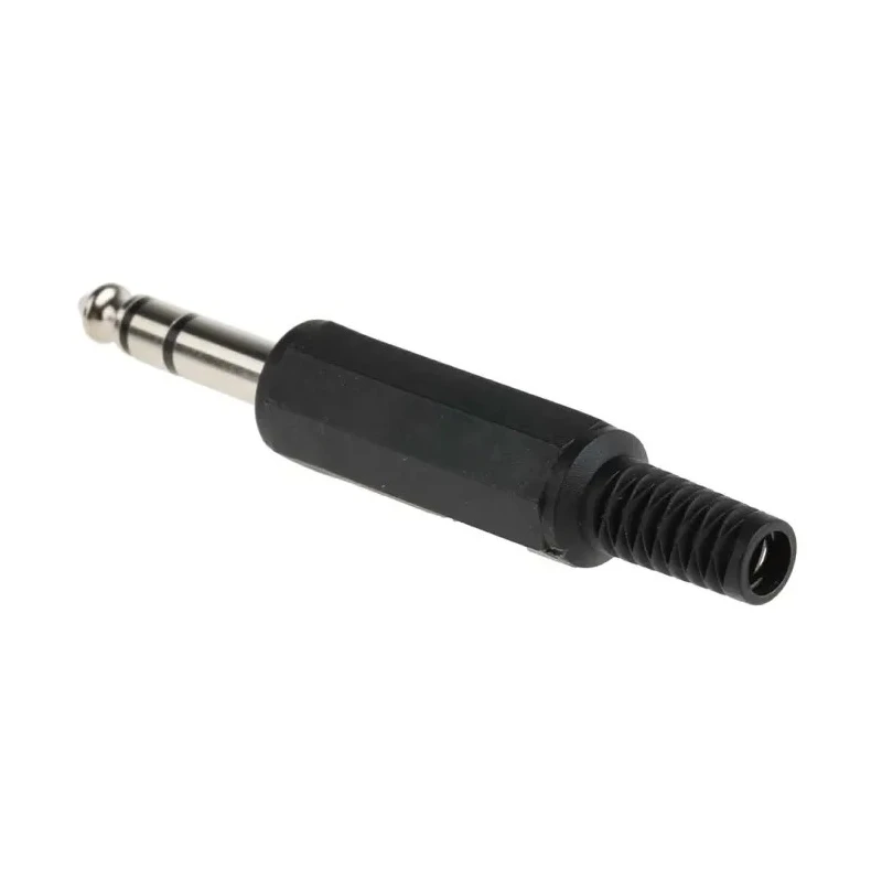 RS PRO Insulated Commercial Grade Stereo 6.35 mm 3 Pole Male Jack Connector Cable Plug Solder 392-665