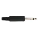 RS PRO Insulated Commercial Grade Stereo 6.35 mm 3 Pole Male Jack Connector Cable Plug Solder 392-665