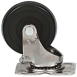 Revvo Swivel Castor 100 kg Load Capacity 100 mm Rubber Wheel Zinc Plated Frame TS4100AS04