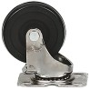 Revvo Swivel Castor 100 kg Load Capacity 100 mm Rubber Wheel Zinc Plated Frame TS4100AS04