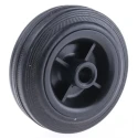 Guitel Hervieu Black Rubber Trolley Wheel 100 kg Load Capacity, 100mm Diameter, Polypropylene Hub 51001200