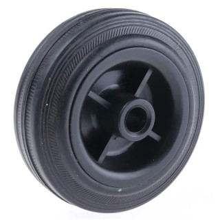 Guitel Hervieu Black Rubber Trolley Wheel 100 kg Load Capacity, 100mm Diameter, Polypropylene Hub 51001200