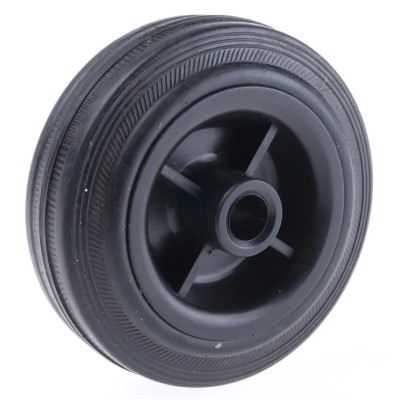Guitel Hervieu Black Rubber Trolley Wheel 100 kg Load Capacity, 100mm Diameter, Polypropylene Hub 51001200