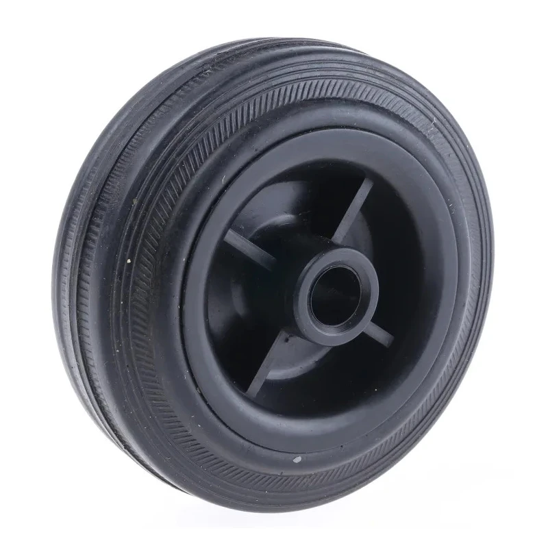 Guitel Hervieu Black Rubber Trolley Wheel 100 kg Load Capacity, 100mm Diameter, Polypropylene Hub 51001200