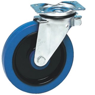 Guitel Hervieu Swivel Castor 400 kg Load Capacity 200 mm Wheel Diameter Elastic Tyre 1387224