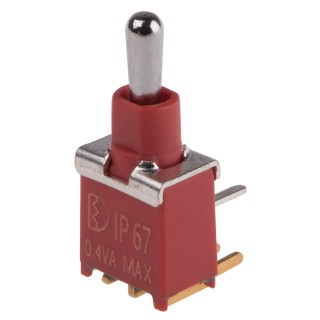 RS PRO Toggle Switch PCB Mount On-Off-On SPDT Through Hole Terminal 15 V dc 240 V ac 401-674