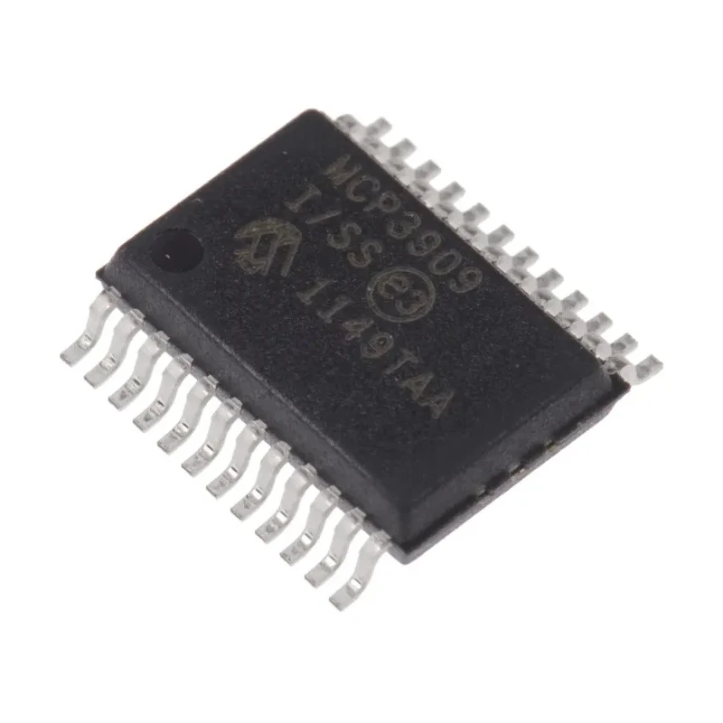 Microchip 24-Pin Energy Meter IC 16 bit SSOP Min Input Voltage 4.5 V Max 5.5 V MCP3909-I/SS