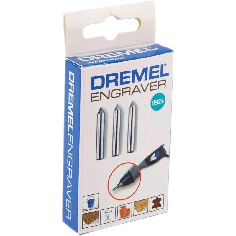 Dremel 3-Piece Carbide Engraving Tip Multitool Accessory 26159924JA