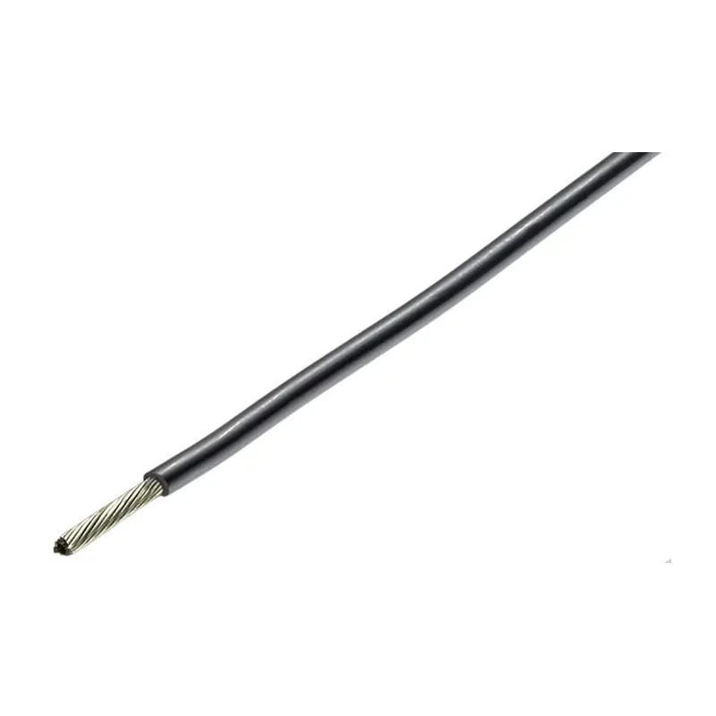 TE Connectivity Black Harsh Environment Wire SPEC 44 Series 19 x 30 AWG Polyalkene Jacket 100 m 44A0111-18-0