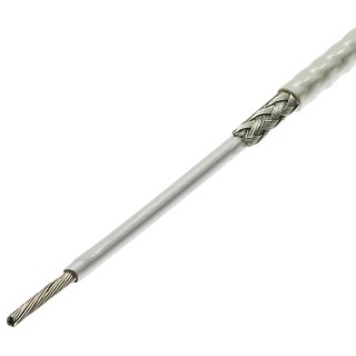 TE Connectivity SPEC 44 Series White Hook Up Wire 22 AWG 19x0.25 mm Core Strands 100 m Polyalkene 600V 150°C 44A1111-22-9-9