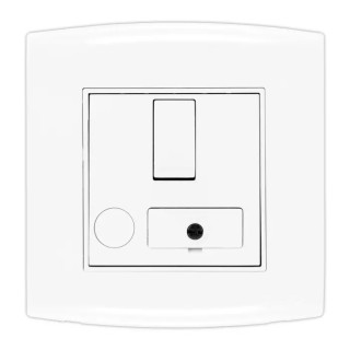 Contactum 13A 1 Gang Switched Fused Spur Polycarbonate White IP2X 