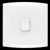 Contactum White 2 Way Rocker Light Switch 1 Gang, 10A, 220/250V, Polycarbonate ALF4712WHW