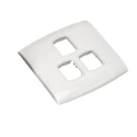 Contactum White 3 Gang Light Switch Cover Alfanar Series ALFG4031WHW