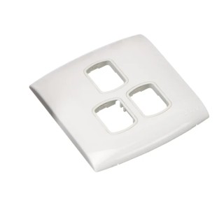 Contactum White 3 Gang Light Switch Cover Alfanar Series ALFG4031WHW
