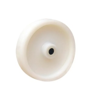 Guitel Hervieu Polypropylene One Piece White Trolley Wheel 100 mm Diameter 32 mm Width 87-410-100R12