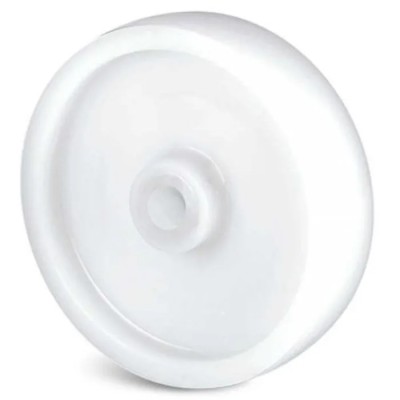 Guitel Hervieu Polypropylene One Piece White Trolley Wheel 80mm Diameter 30mm Width 100kg Load Capacity 87-400-080L12