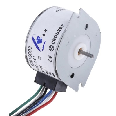 Crouzet Permanent Magnet Stepper Motor 5V, 20mNm Torque, 7.5° Step Angle, 35 mm Frame Size, 2 mm Shaft 82910003