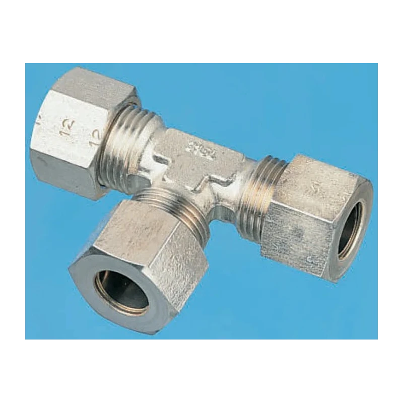Legris Stainless Steel Compression Pipe Fitting T Hexagon Tee 80 bar 250°C 1804 08 00