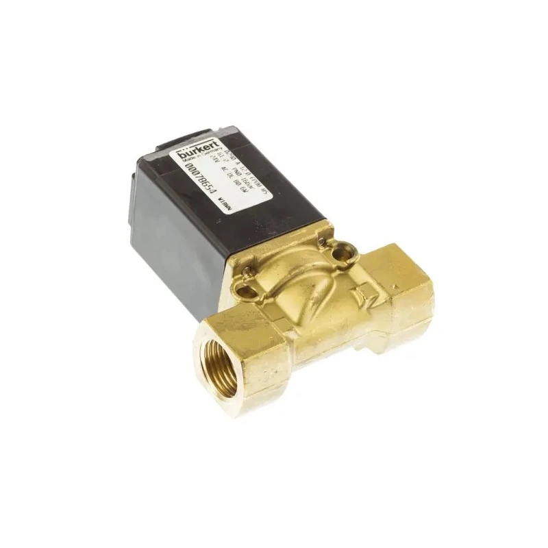 Burkert Solenoid Valve 2 Port Normally Closed Brass Body 24V AC/DC 1/2 in Orifice DN12 078654