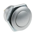 ITW Switches 57M Series Miniature Push Button Switch, Latching, Panel Mount, 14.75 mm Cutout, SPST, Silver 57M-210N