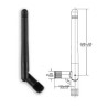 Ewon External Stubby WiFi Antenna with SMA Male Connector 2.4GHz 2dBi Gain FAC90701_0000