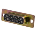 ITT Cannon 15 Way 2.84 mm Pitch Panel D-Sub Connector Female D3HC-MP-M