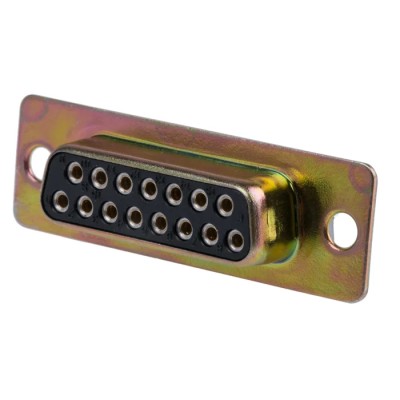 ITT Cannon 15 Way 2.84 mm Pitch Panel D-Sub Connector Female D3HC-MP-M